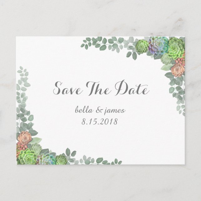 Cartes postales de sauvegarde de la date de plante (Devant)