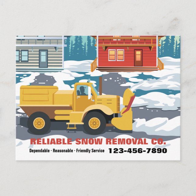 Cartes postales de service de déneigement (Devant)