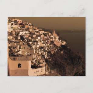 Cartes postales de style antique de Fira, Santorin