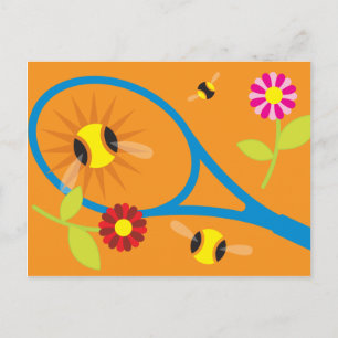 Cartes postales de tennis mignonnes pour une fête 