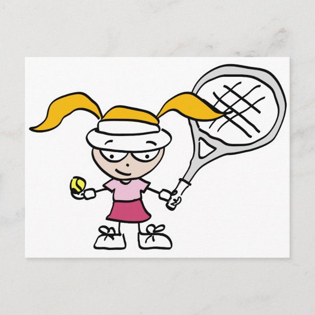 Cartes postales de tennis pour enfants (Devant)