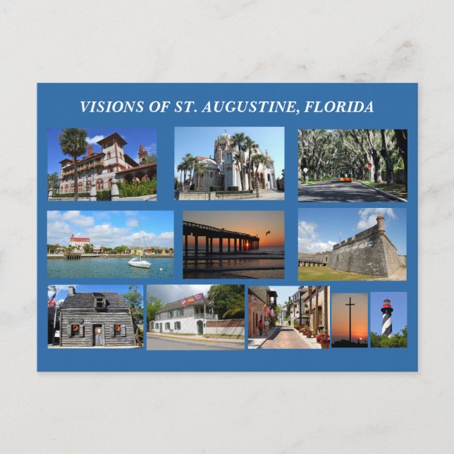 Cartes postales de visions de St. Augustine, Flori (Devant)