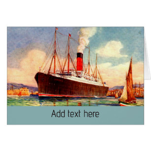 Cartes postales des navires de croisière vintages