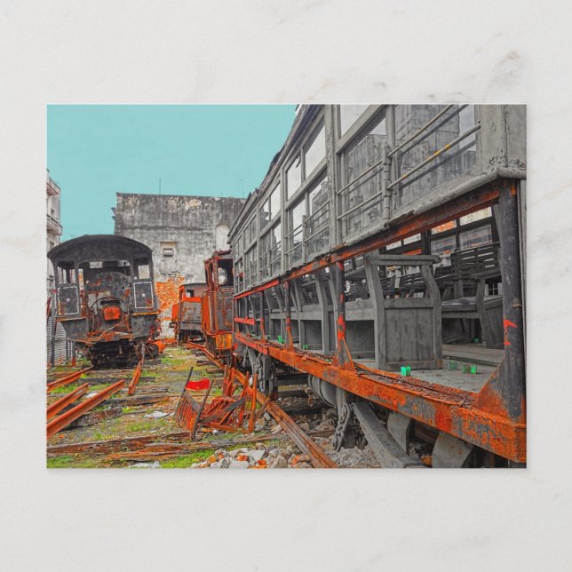 Cartes postales des vieilles locomotives et wagons (Devant)