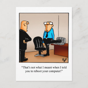 Cartes postales d'humour pour entreprise drôle
