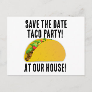Cartes POSTALES D'INVITATION À LA FÊTE TACO MISE À