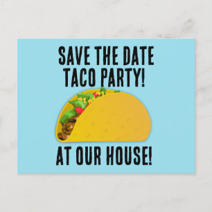 Cartes postales d'invitation à la fête TACO SAVE T