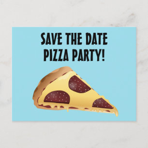 Cartes postales d'invitation à une soirée pizza SA