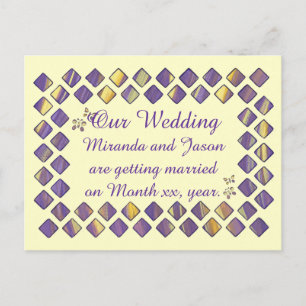 Cartes postales d'invitation Papillons Diamants Ja