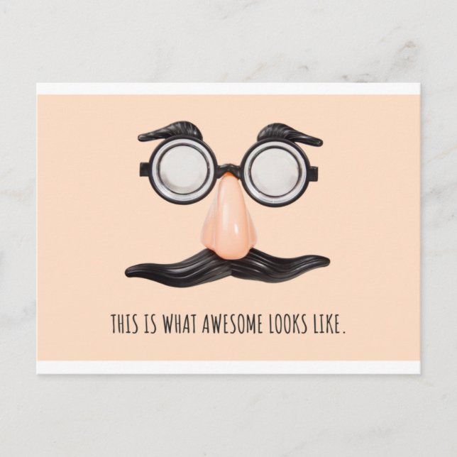 Cartes postales drôles de lunettes en bisque (Devant)