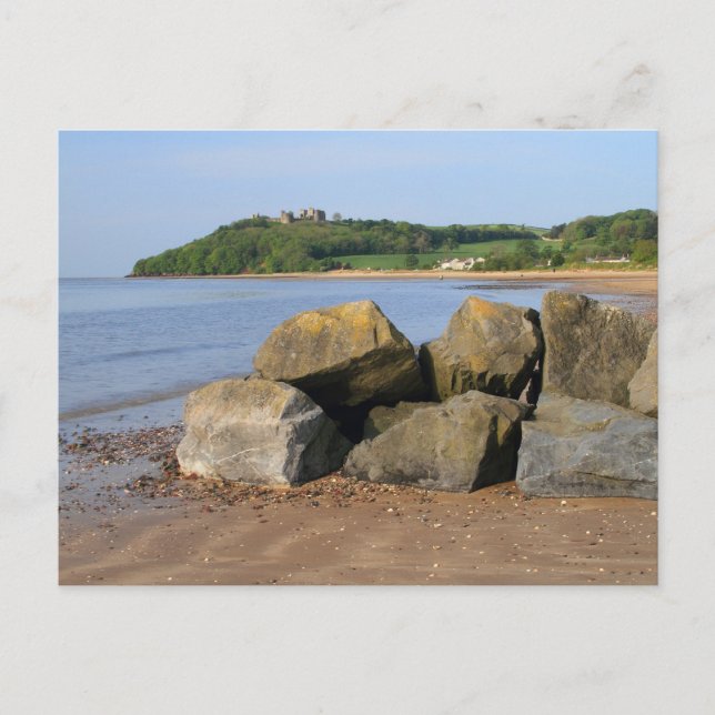 Cartes postales du château et de la plage de Llans (Devant)