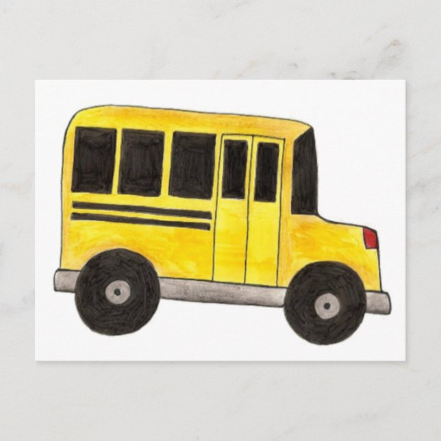 Cartes postales du conducteur de bus de l'école ja (Devant)