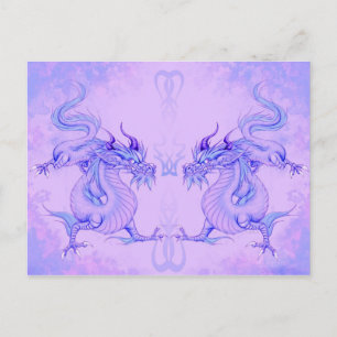 Cartes postales du dragon oriental de glace