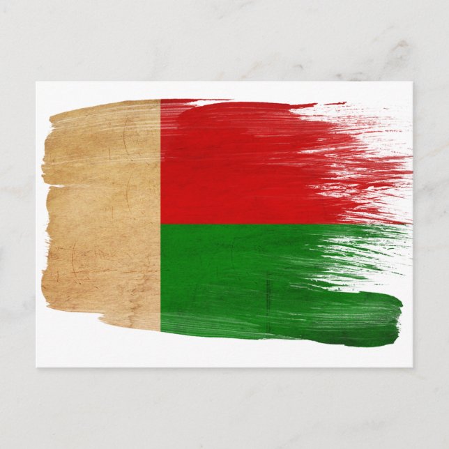 Cartes postales du drapeau de Madagascar (Devant)