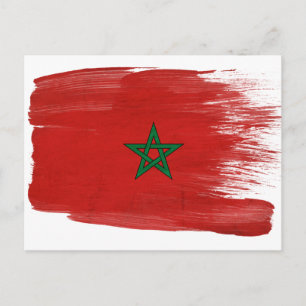 Cartes postales du drapeau marocain