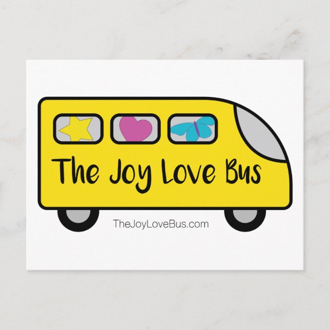 Cartes postales du logo du bus Joy Love (Devant)