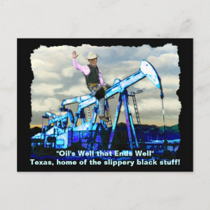 Cartes postales du puits de pétrole "BUSH OIL" Goe