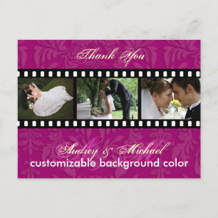 Cartes postales en Merci couleur/Damas personnalis