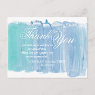 Cartes postales en Merci d'aquarelle assez Turquoi