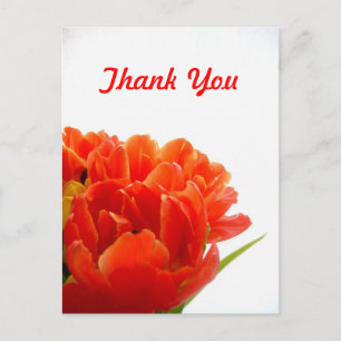 Cartes postales en Merci de Tulipes orange