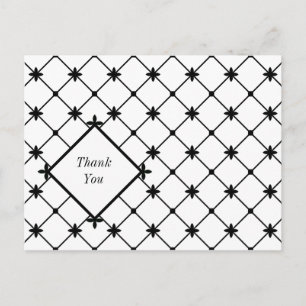 Cartes postales en Merci Motif noir blanc