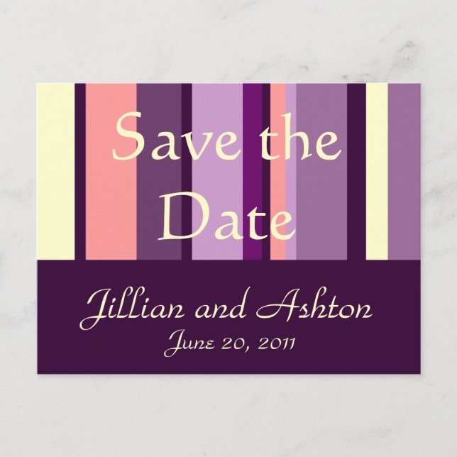 Cartes postales Enregistrer la date motif rose vio (Devant)