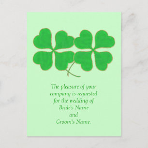 Cartes postales Faire-part de mariage en or Shamro