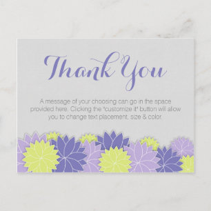 Cartes postales fraîches en Merci floral