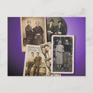 Cartes postales gaies avec de beaux portraits vint