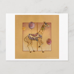Cartes postales - Giraffe de carrousel