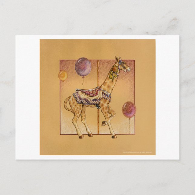 Cartes postales - Giraffe de carrousel (Devant)
