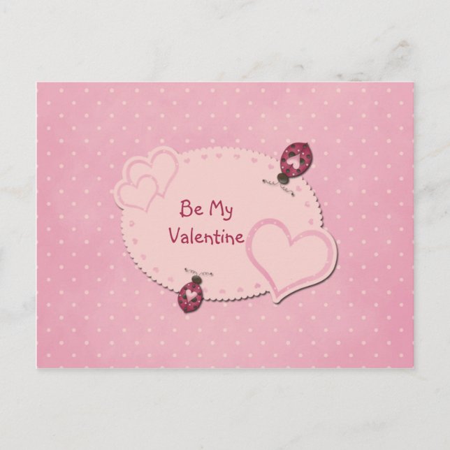 Cartes postales Hearts Ladybugs Valentine (Devant)