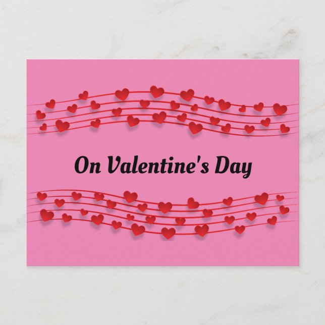 Cartes postales Hearts Music Notes (Devant)