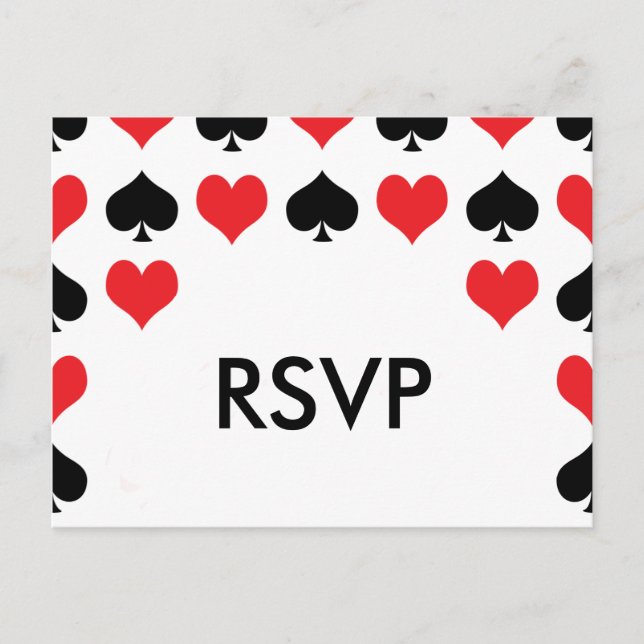 Cartes postales Hearts Spades Casino RSVP (Devant)