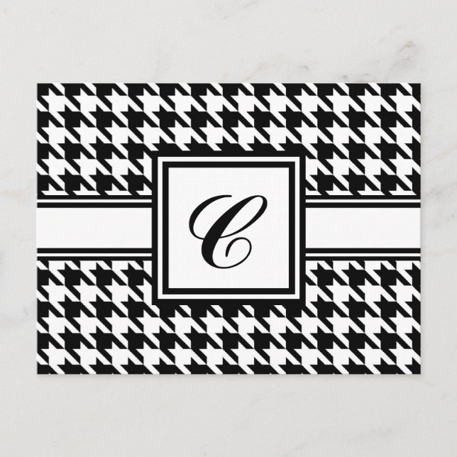 Cartes postales Houndstooth Monogram (Devant)