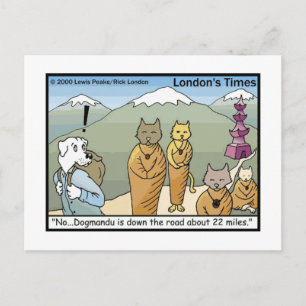 Cartes postales humoristiques de Katmandu & Dogman