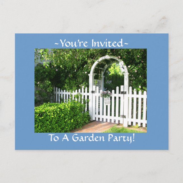 Cartes postales Invitation Garden Party (Devant)