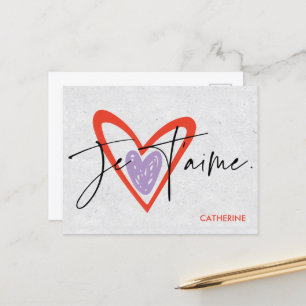Cartes postales Je t'aime, Amour