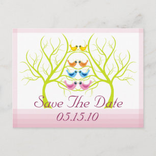 Cartes Postales "Love Birds" pour Annoncer une Dat