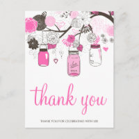 Cartes postales Mariage de bocaux de Mason Rose ch