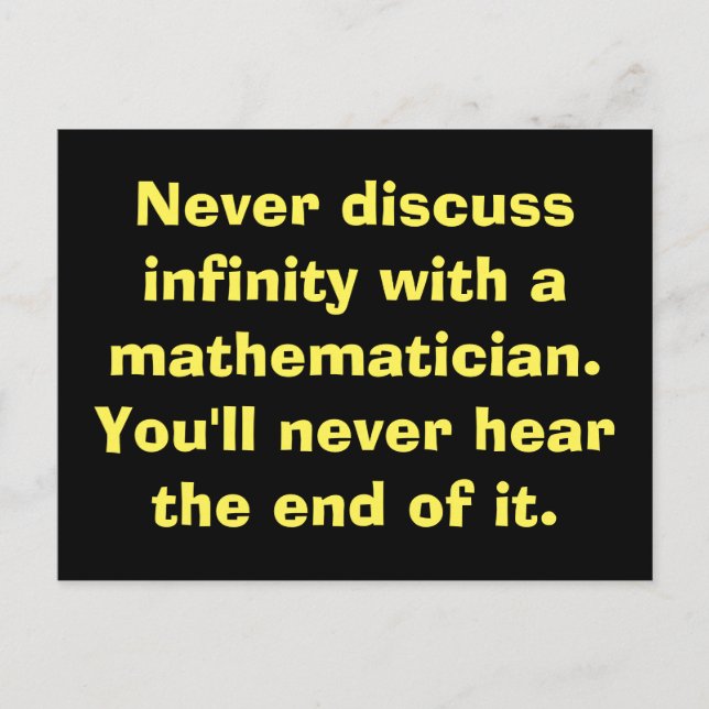 Cartes postales Math Infinity (Devant)