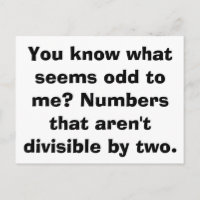 Cartes postales Math Odd