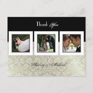 Cartes postales Merci mariage insérez vos photos