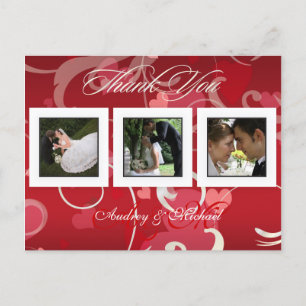 Cartes postales Merci mariage insérez vos photos