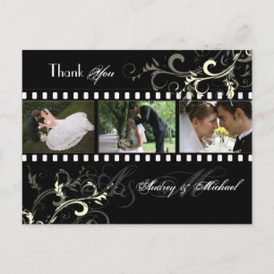 Cartes postales Merci mariage insérez vos photos