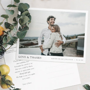 Cartes postales Merci pour les Mariages invités et