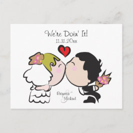 Cartes postales mignonnes de mariage de jeunes