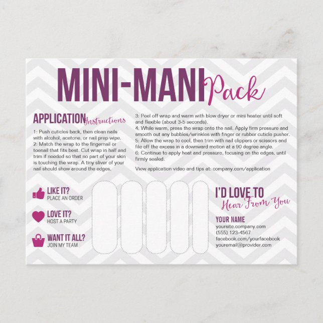 Cartes postales Mini-Mani Pack (Devant)