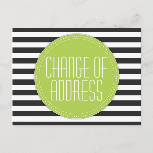 Cartes postales modernes à rayures pour changement (Devant)