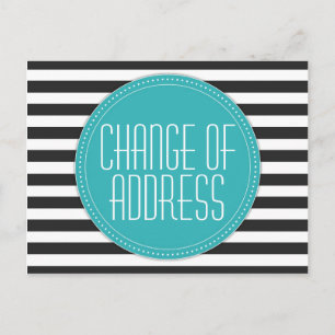Cartes postales modernes à rayures pour changement